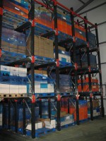 Drive-In Pallet Racking is used for slow moving products, a low number of product lines or seasonal goods