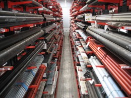 Stakapal Cantilever Racking is ideal for the storage of long lengths of products